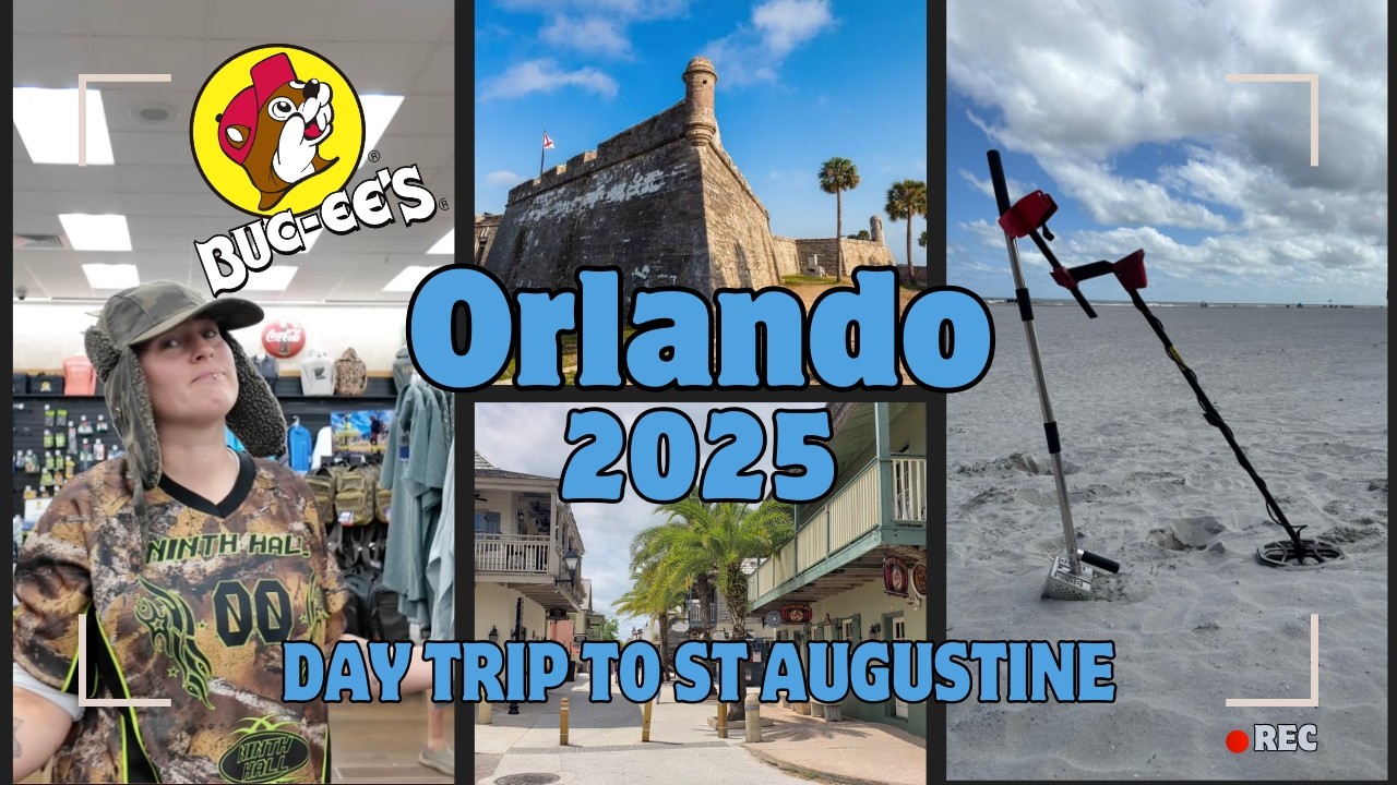 Day Trip to St Augustine | Metal Detecting Anastasia Beach | Buc-ee's Daytona