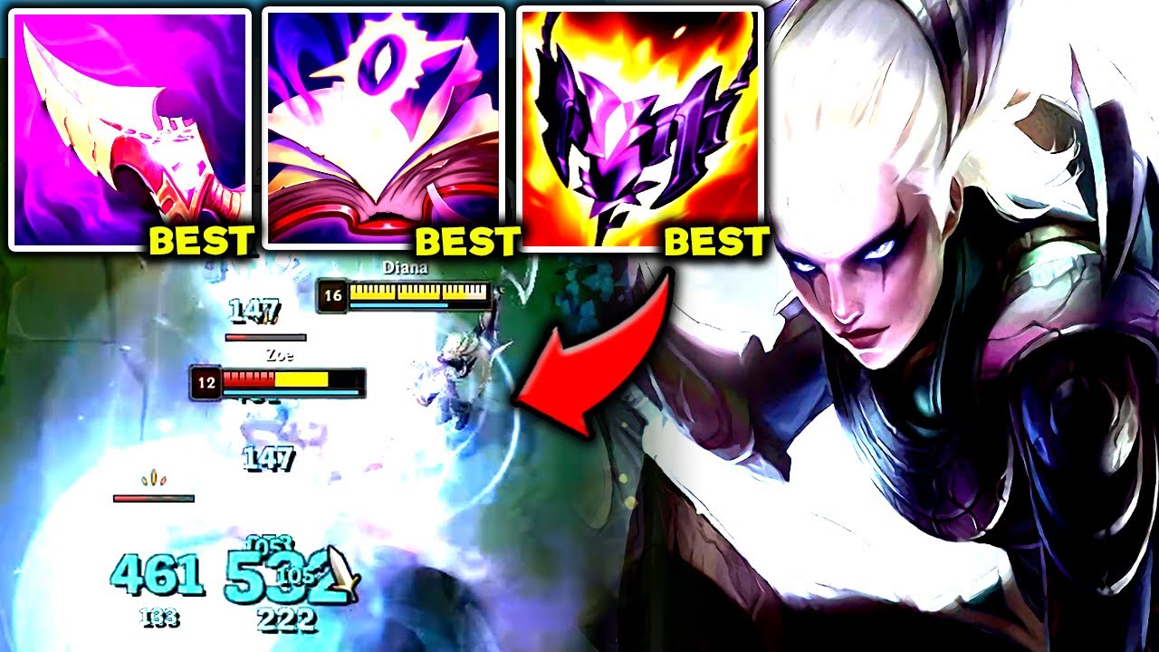 DIANA TOP BUT I DEAL 300% MORE DAMAGE (AMAZING BUILD) - S13 Diana TOP Gameplay Guide