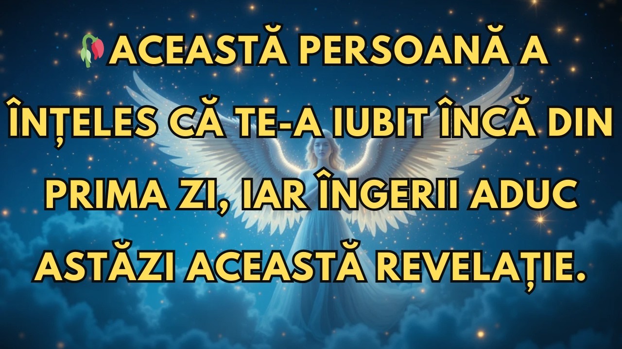 ACEASTĂ PERSOANĂ A ÎNȚELES CĂ TE A IUBIT ÎNCĂ DIN PRIMA ZI, IAR ÎNGERII ADUC ASTĂZI ACEASTĂ REVELAȚI