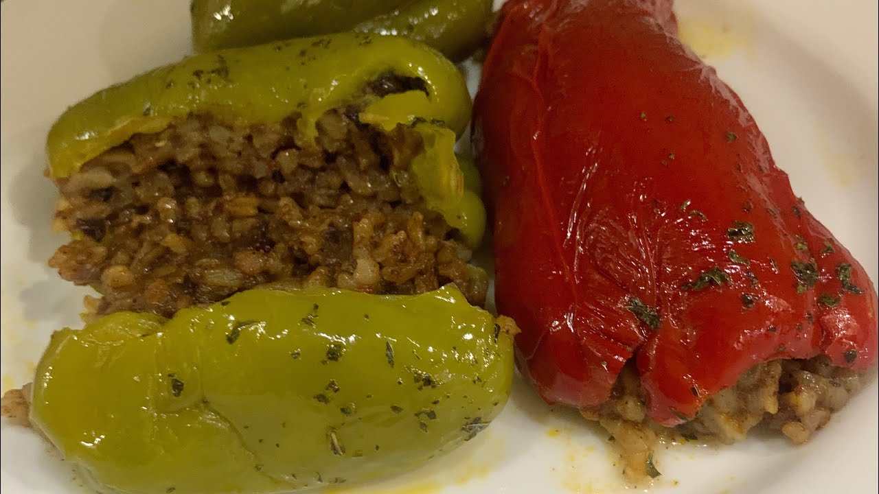 ZEYTİNYAĞLI BİBER DOLMA NASIL YAPILIR #biber #dolmabiber #yemek #food #pepper #cooking