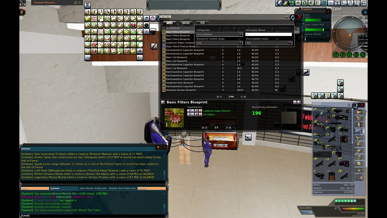 Entropia Universe Two EPR3 clicks, not bad, 2023-08-25