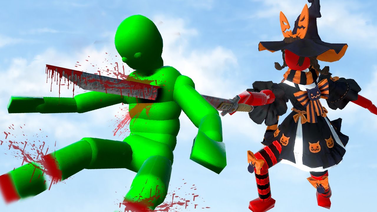 Super Strong Halloween NPC Fights the Dynamic AI! (with Active Ragdoll Physics)