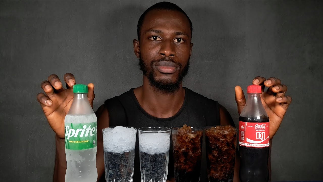 ASMR DRINKING | ICE COLD SPRITE SLUSHIE DRINK AND ICE COLD COCA-COLA SLUSHIE DRINK