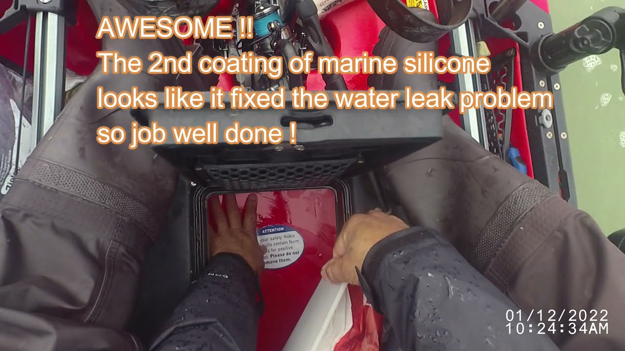 2nd test for water leak repair on Hobie Outback 2020 #HOBIEOUTBACK2020 #RUDDERDRUMCONTROLLEAKREPAIR
