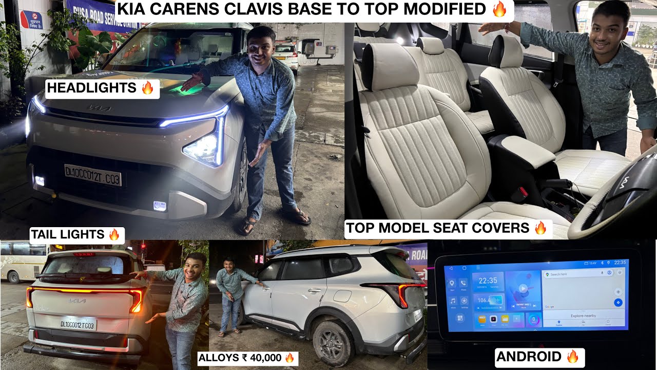 Kia Carens Clavis Connected Tail light in HTE ✅carens clavis modified✅kia carens clavis accessories