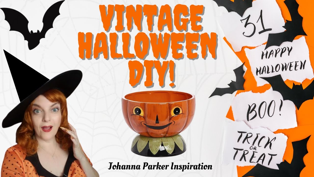 🎃 Vintage and Retro Halloween inspirations  🎃 Wreath, Garland and candy dish