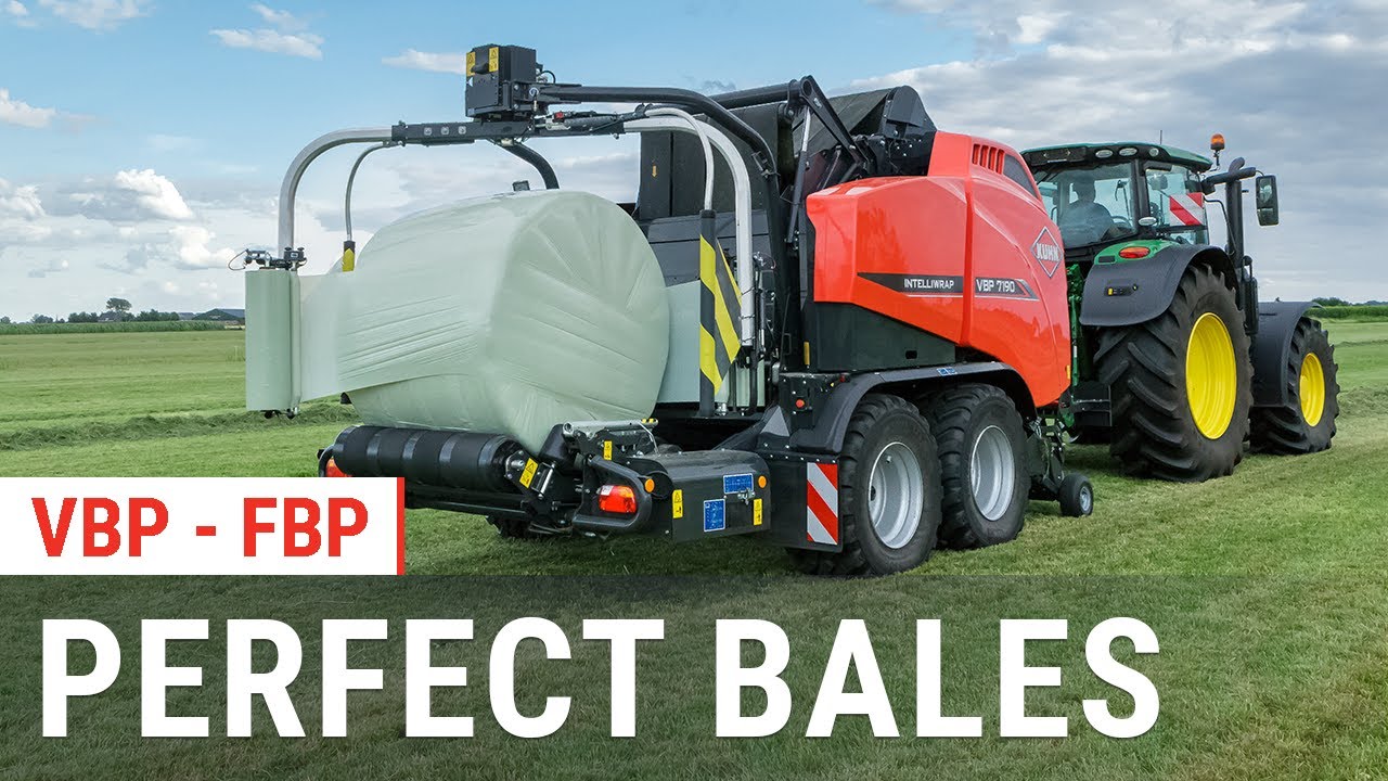 KUHN – VBP-FBP Baler-Wrapper combinations (in action)