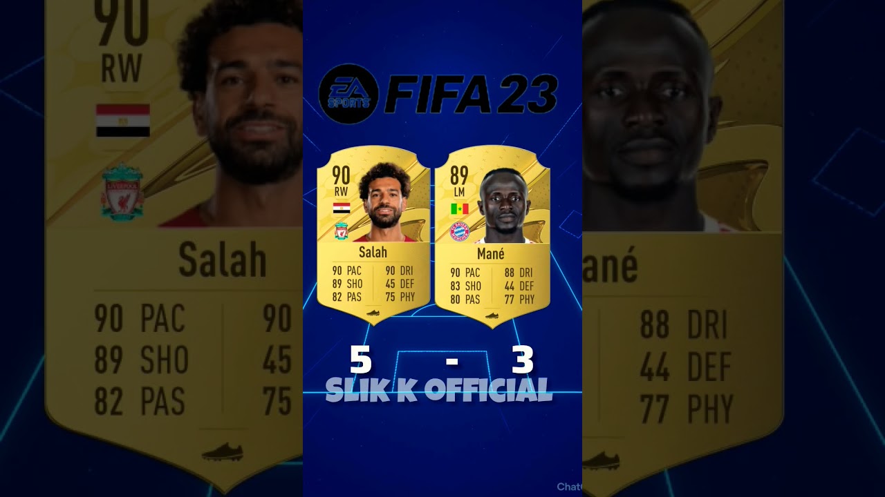 Salah Vs Man&eacute; FIFA Evolution #fifa #football #fc25 #fifacards