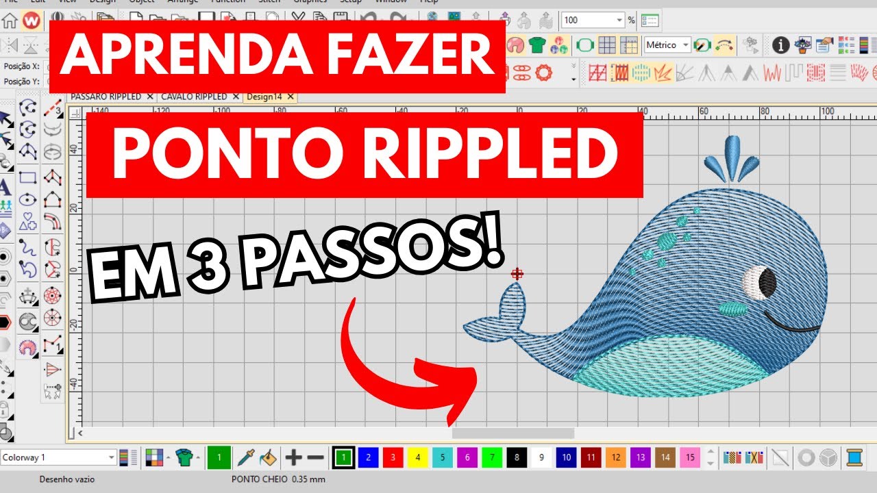 COMO FAZER PONTO RIPPLED NO WILCOM