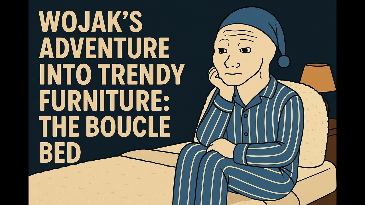 Wojak’s Adventure into Trendy Furniture The Boucle Bed