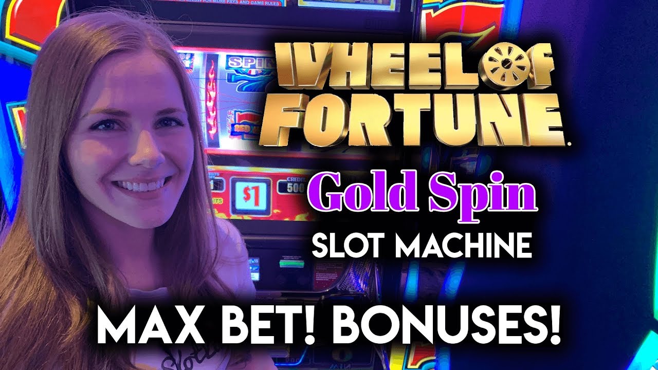 $10 Max Bet Spins on Wheel of Fortune Gold Spin Slot Machine!! BONUSES!!