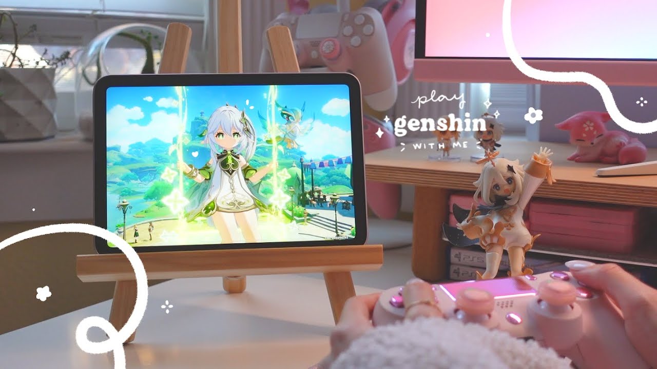 🌿 playing genshin on an early winter afternoon | 50min of gameplay ambience (jp dub, ipad mini) ✩