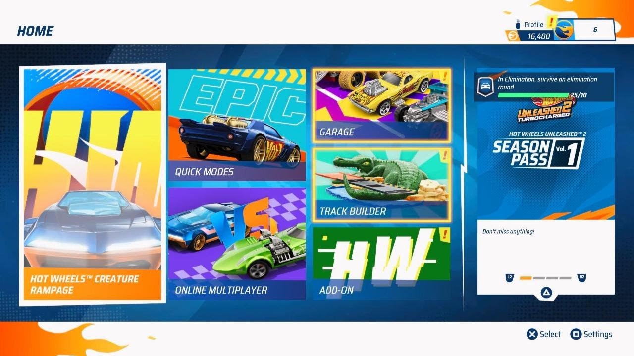 HOT WHEELS UNLEASHED 2 - Turbocharged:Eliminations return