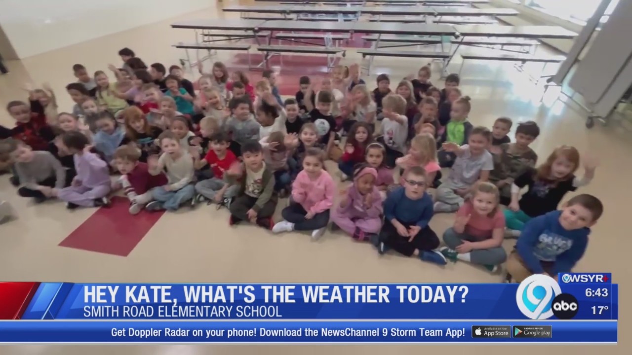 Smith Road Elementary kindergarteners introduce Kate Thornton's weather forecast!