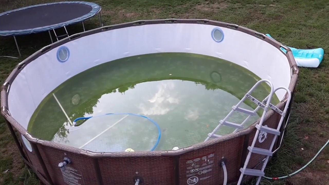 Cleaning out an above ground pool