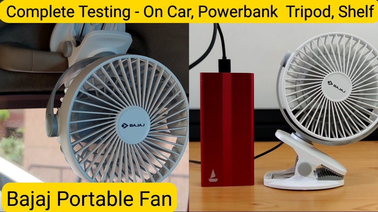 Bajaj PYGMY Mini 110 mm Personal Fan | Testing - Car, Powerbank, Shelf, Tripod 🔥🔥