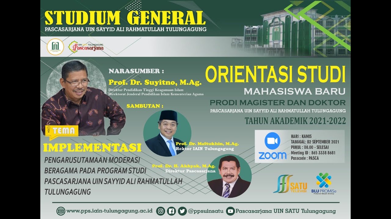 STUDIUM GENERAL PASCASARJANA UIN SAYYID ALI RAHMATULLAH