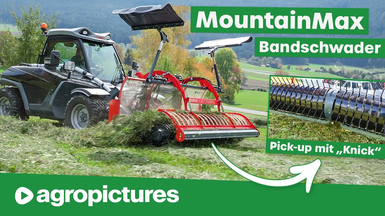 PickUp Bandschwader für Hanglagen | Agrartechnik Seeber MountainMax | Heuernte in den Bergen