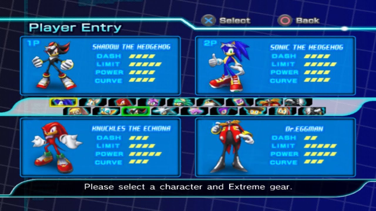 Sonic Riders: Zero Gravity All Characters [PS2]