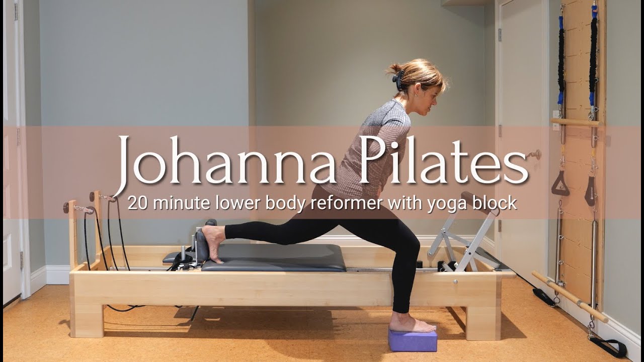 20 minute lower body reformer yoga block