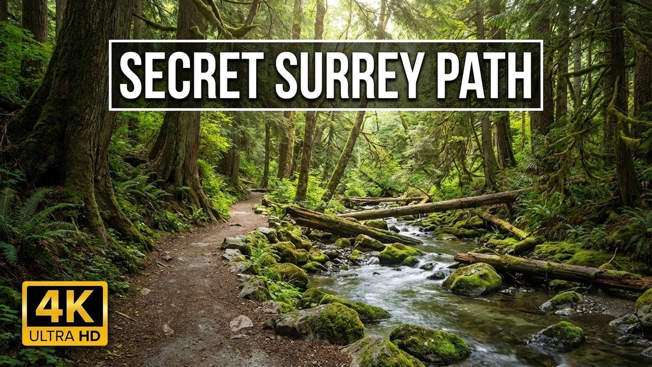4K Walking Tour of Hidden Trail ASMR at 100 Avenue & 124 Street Surrey BC