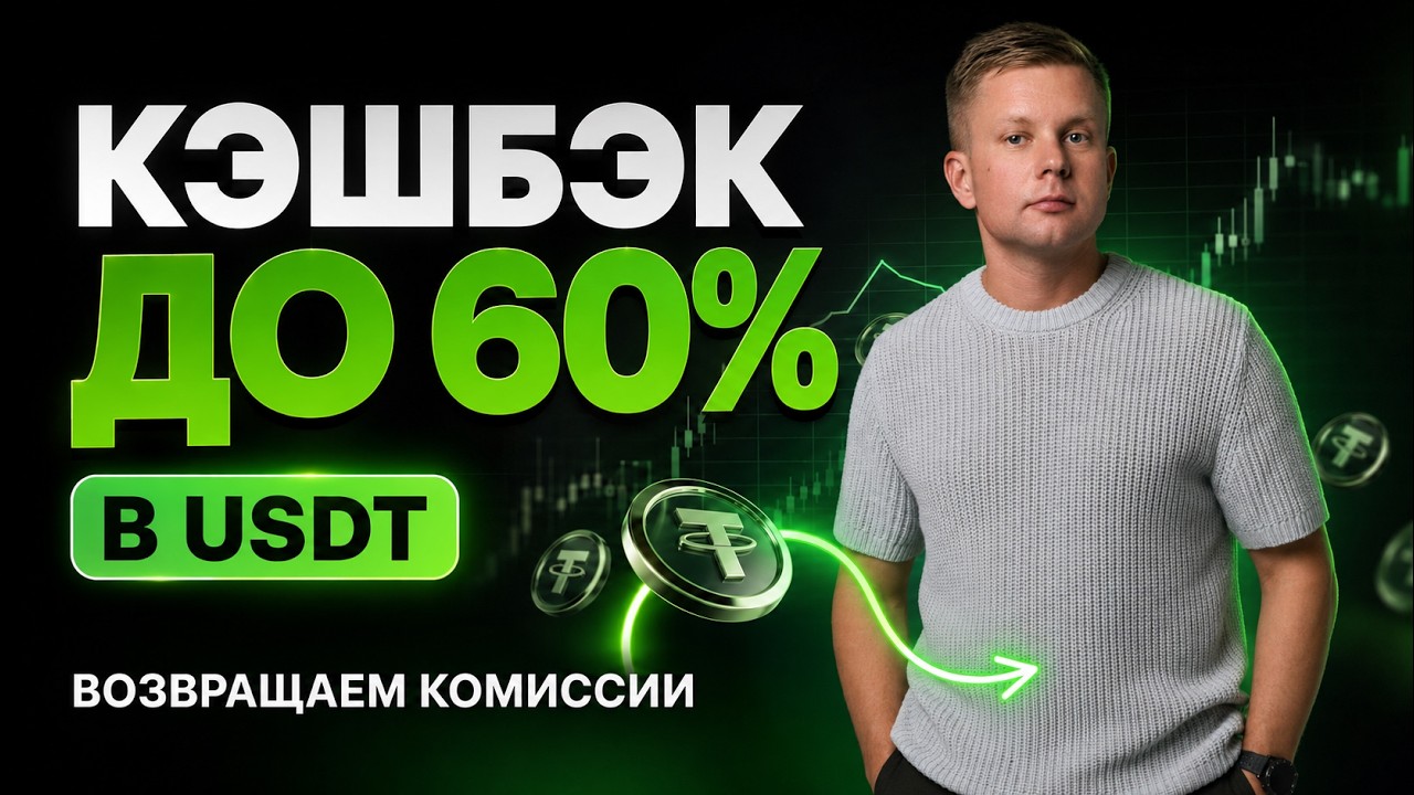 Как вернуть до 60% комиссий на криптобиржах? Кэшбэк в USDT