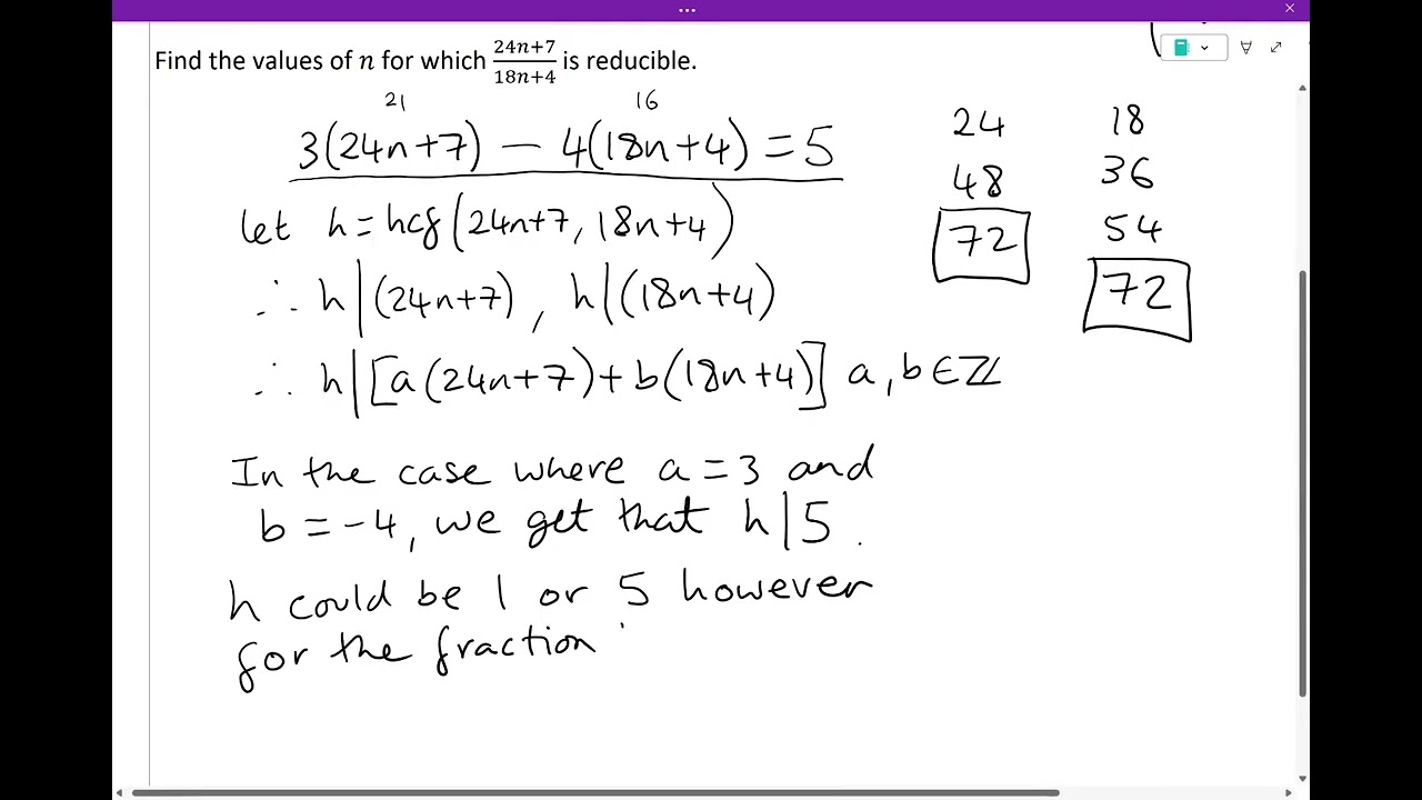 OCR Further Maths A-Level Additional Pure: Exploring Reducibility in Modular Arithmetic