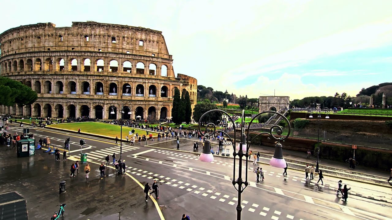 ​Open Window to Rome, Italy: Afternoon at the Colosseum | 4K HDR (Slow TV) #rome #slowtv #colosseum 