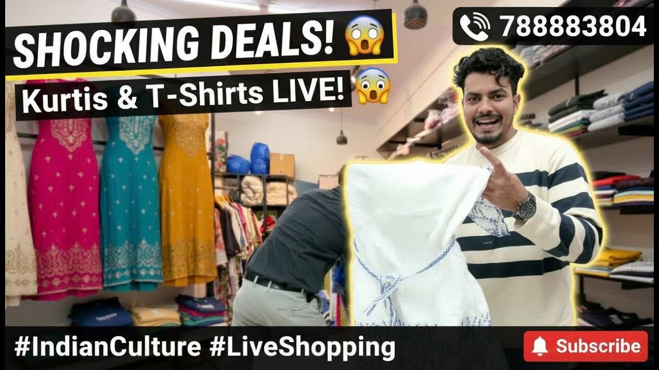 Men & Women Casual Wear, Kurtis & T-Shirts | 📞 7888838804 #IndianCulture #LiveShopping