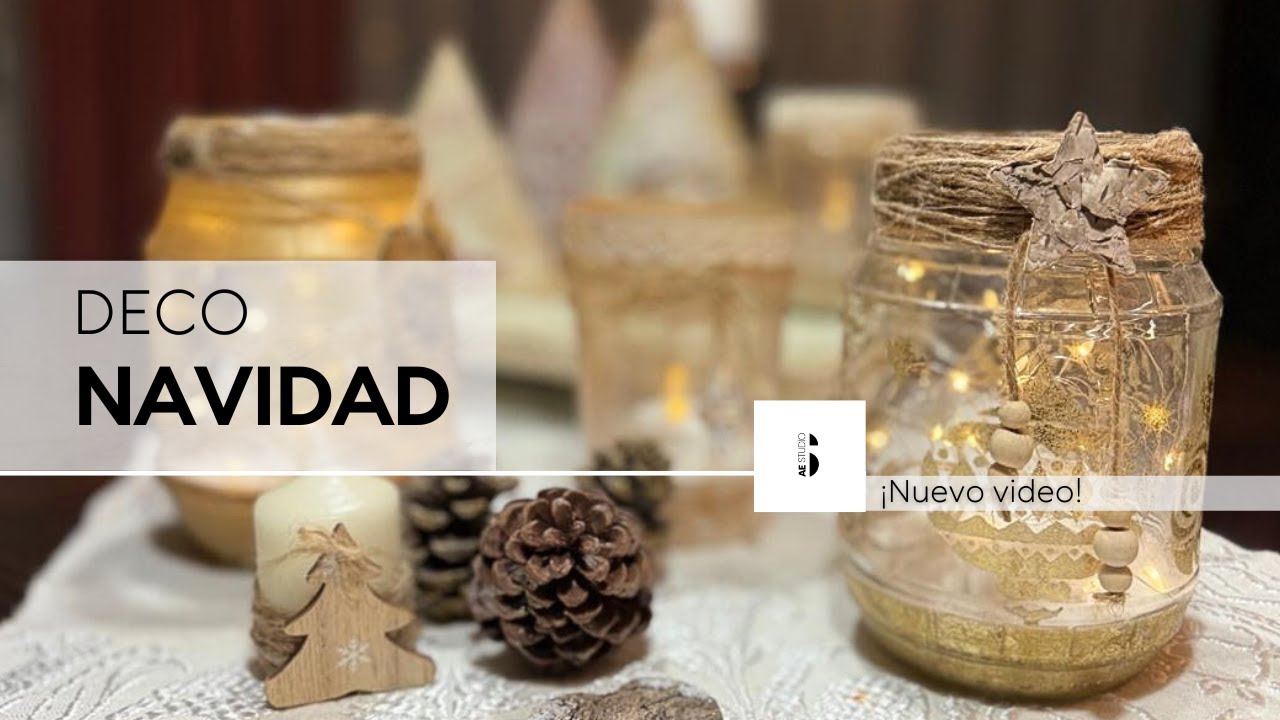 Luminarias Navideñas DIY ✨ Frascos de Vidrio + Luz Cálida | EN VIVO