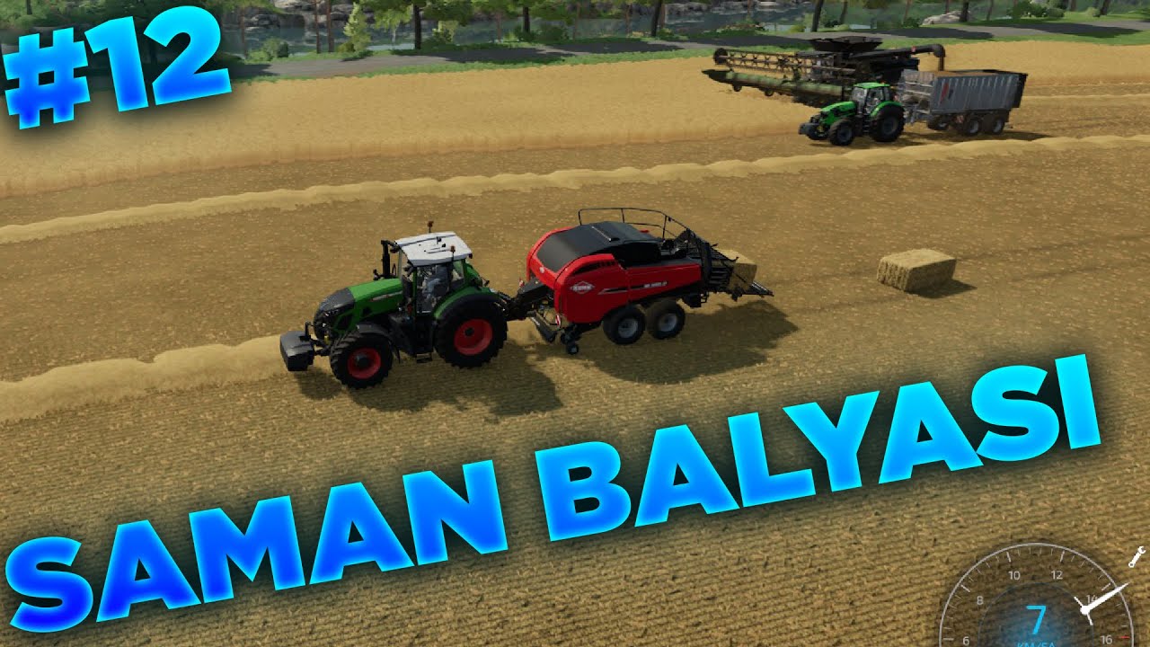 TARLADAKİ SAMANLARI BALYA YAPIP SATTIM | FARMİNG SİMULATOR 2022 | fs22 öğretici oynanış