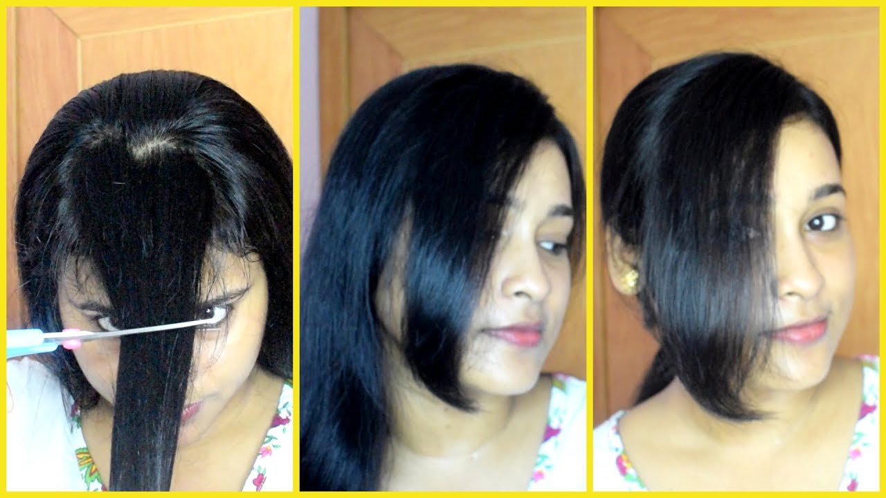 Cut Your Perfect side swept bangs Like A Pro