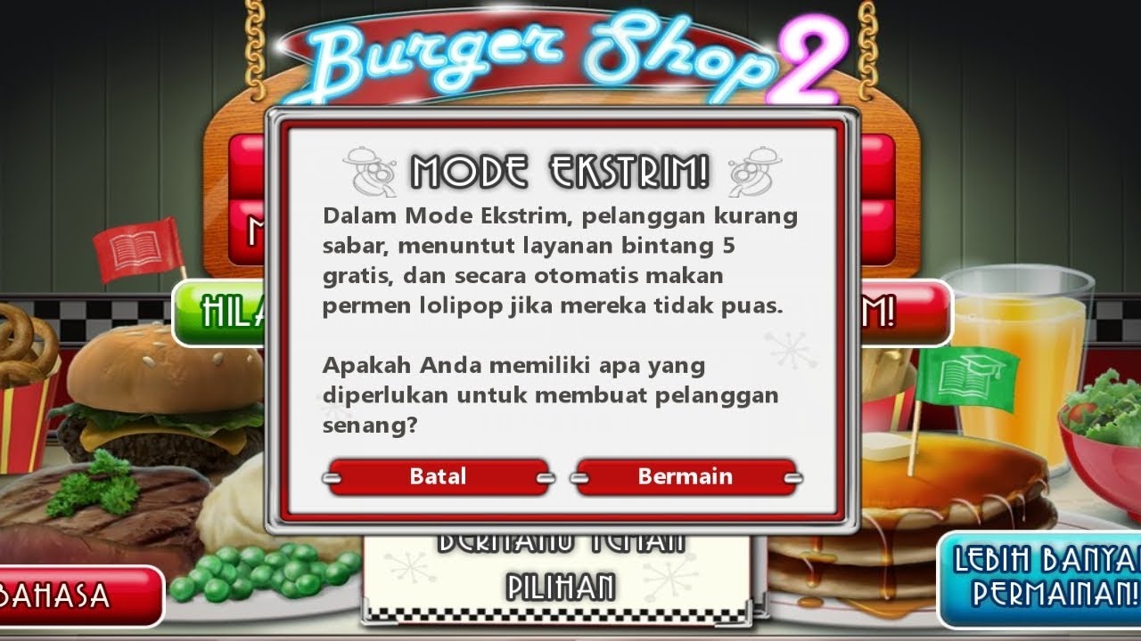BURGER SHOP 2 MODE EKSTRIM LEVEL 103 - 105 