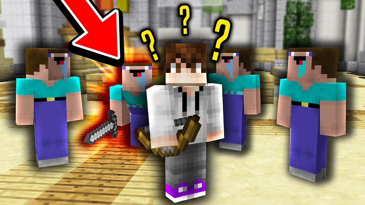 WHICH NOOB IS THE MURDERER?! (Minecraft Murder Mystery Trolling)