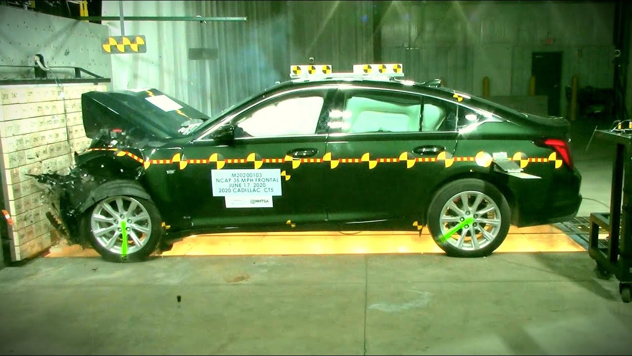 Cadillac CT5 (2020) ALL Crash Tests [Front, Side, Side-Pole]