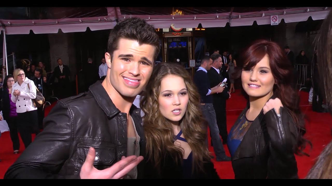 Debby Ryan, Spencer Boldman & Kelli Berglund - Superhero Poses at 'The Avengers' Premiere