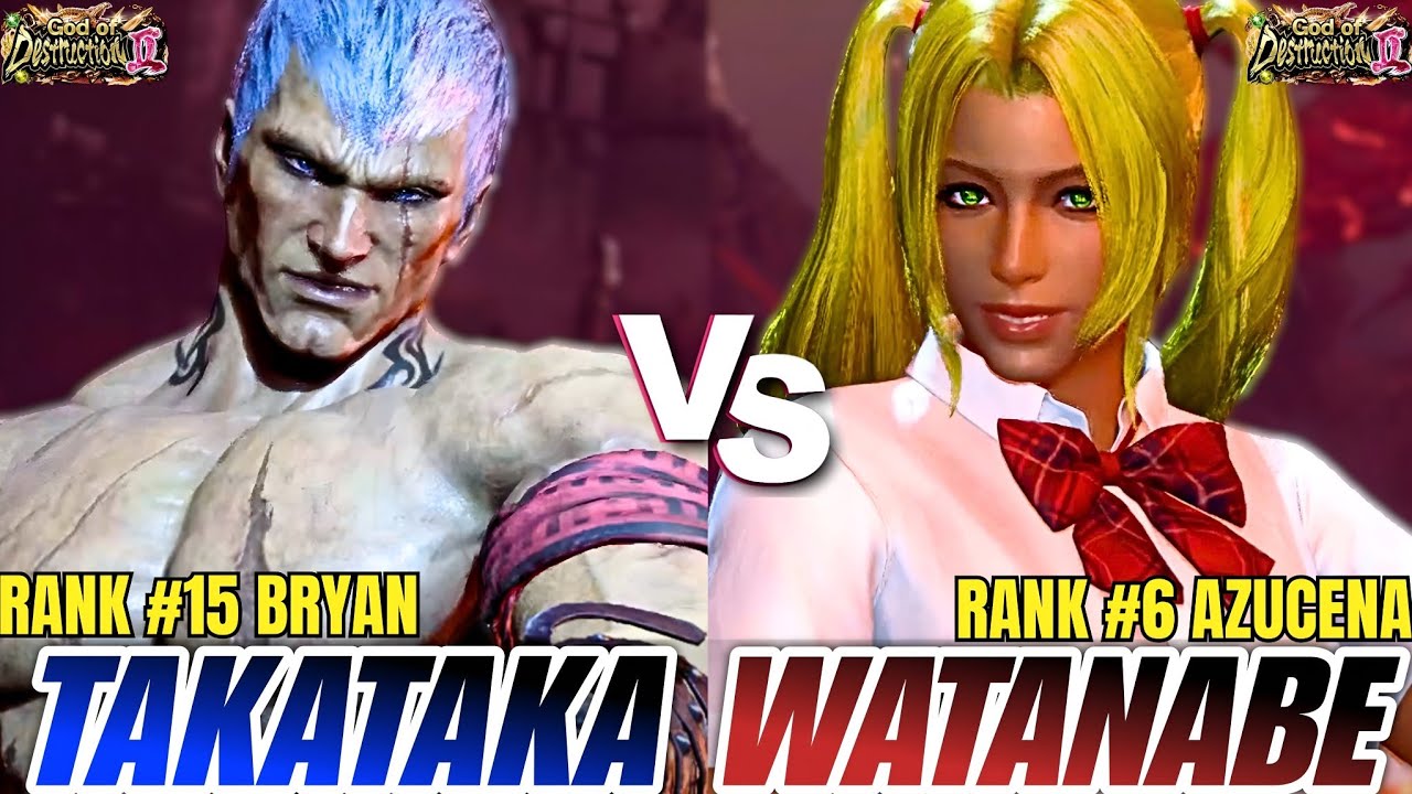 Tekken 8 - Takataka (Bryan) vs Watanabe (Azucena) | High Level Ranked Matches