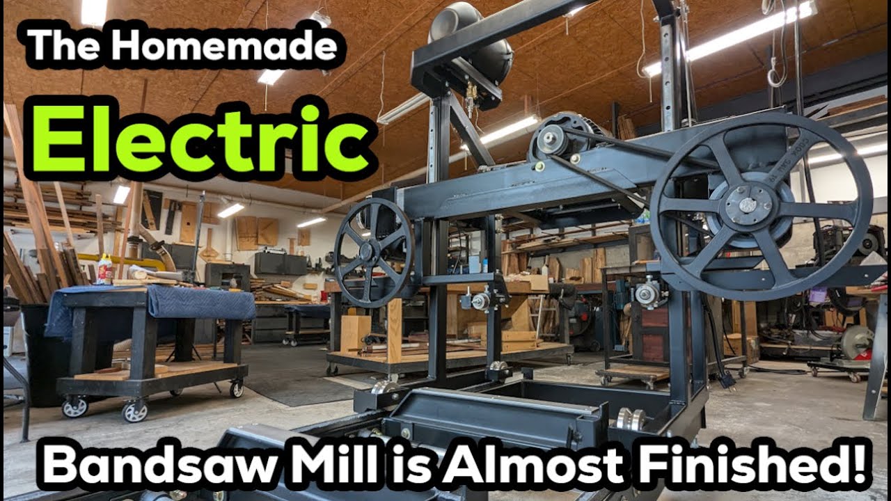 Bandsaw Mill Inside a Workshop? A Brief Overview of My Homemade Electric Bandsaw Mill