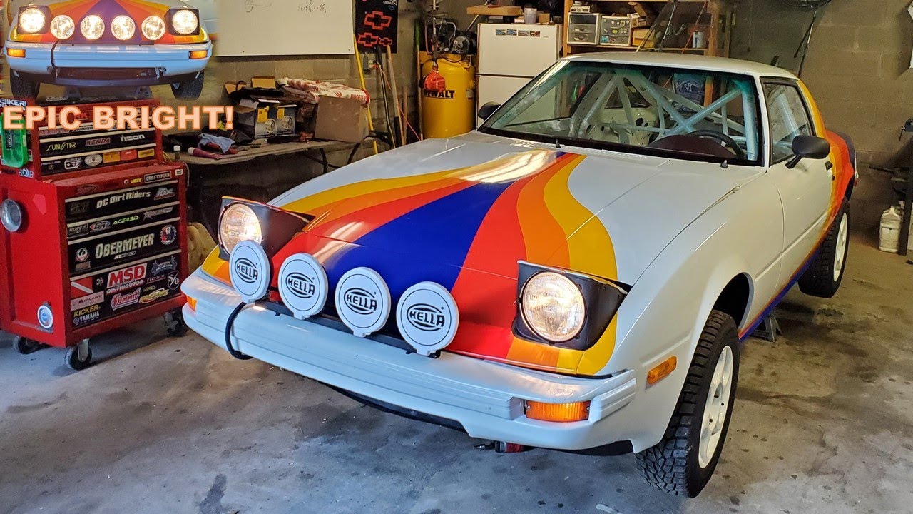 Installing Rally Lights - MEGA Bright!! - Millen Tribute Rally RX7 Restoration