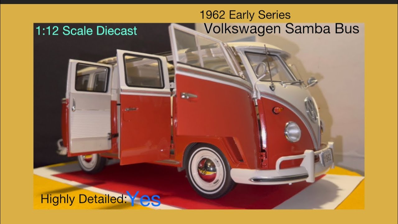 Early Series 1962 Volkswagen Samba Bus- Top Notch Model in 1:12 Scale Diecast