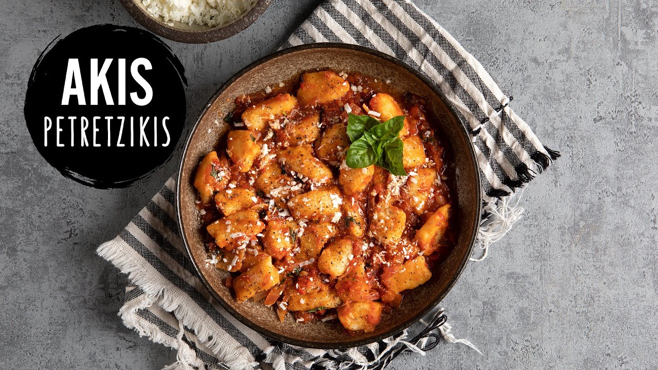 Homemade Gnocchi with Tomato Sauce | Akis Petretzikis