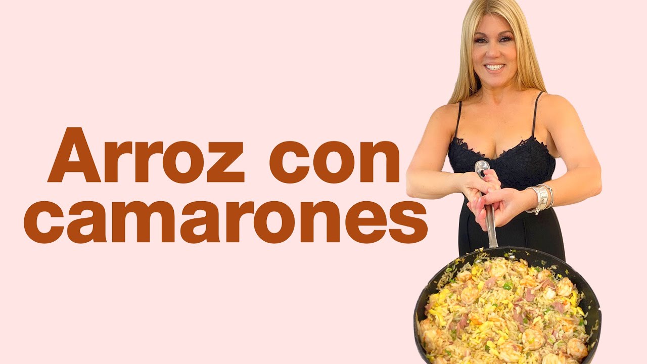 Arroz chino frito con camarones