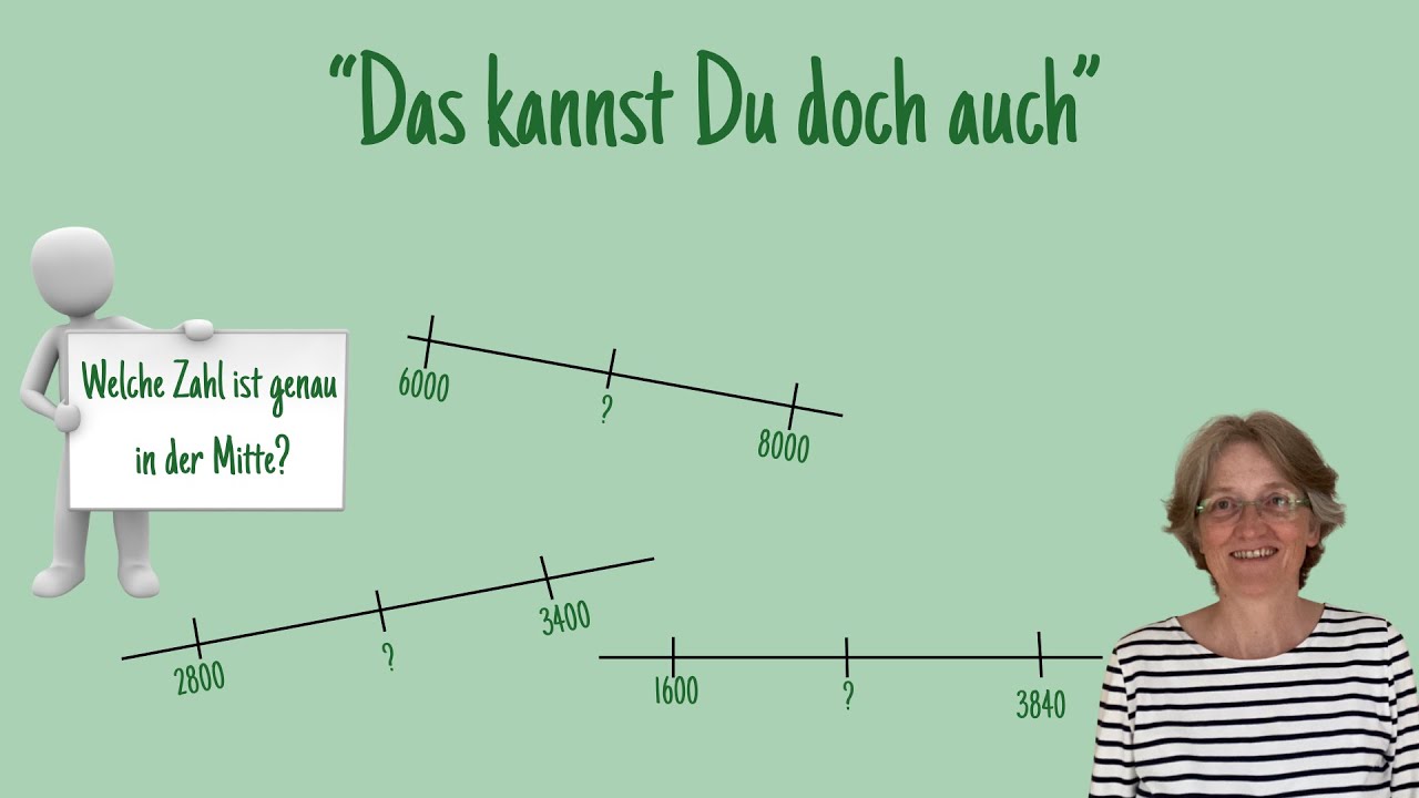 Zahlenstrahl - Welche Zahl ist genau in der Mitte? - „Das kannst Du doch auch“