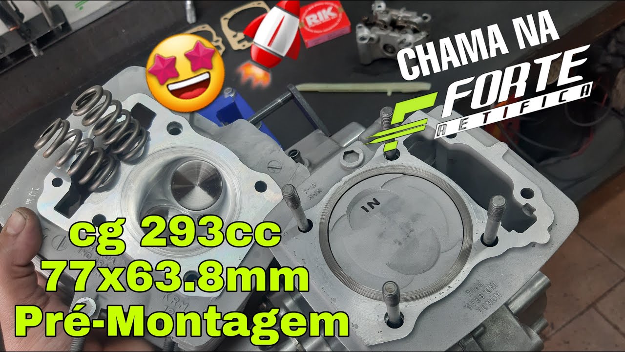 Cg293cc Pr&eacute; montagem!! Motor de rua pist&atilde;o 77mm!! #ProjetoDeQuatentena