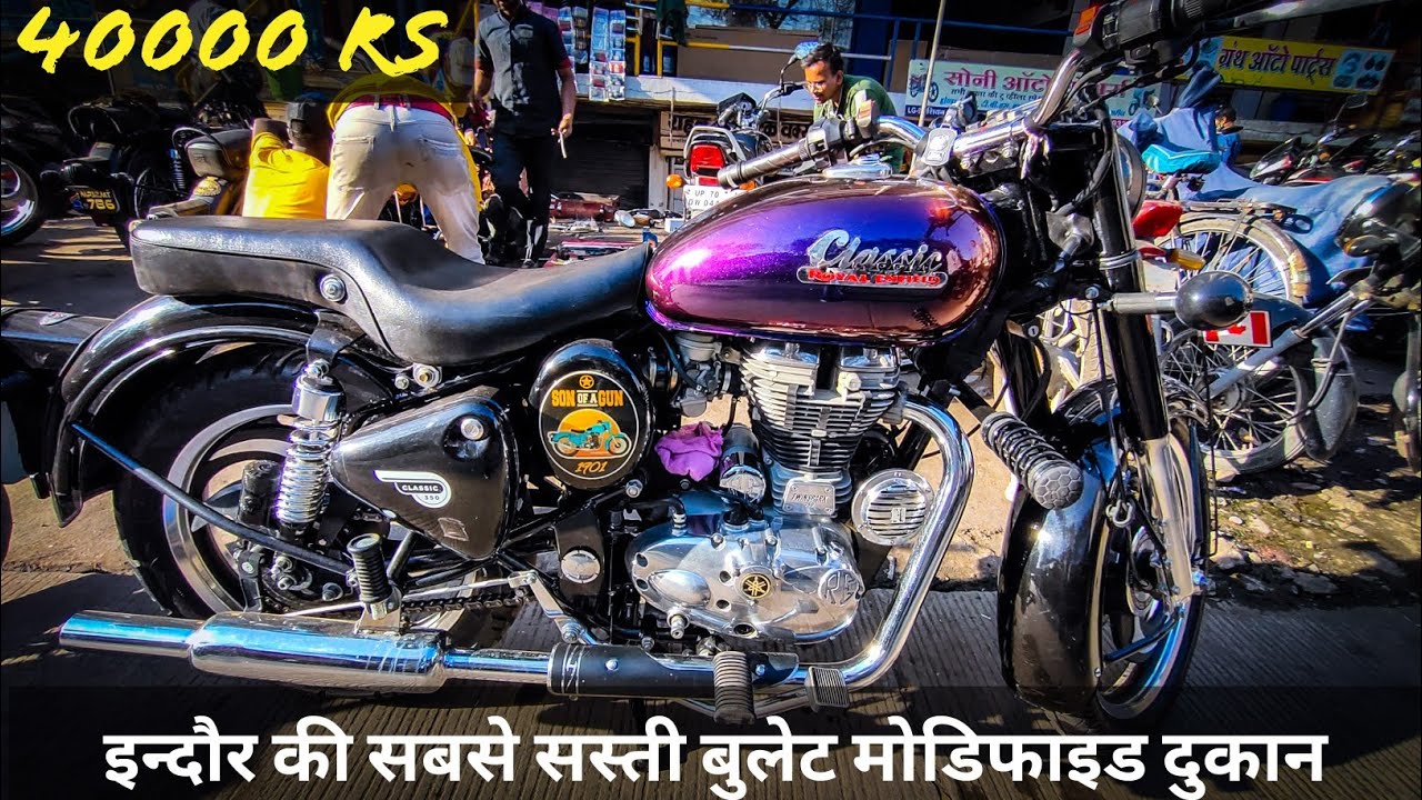 modified bullet indore  || royal enfield restoration || bike restoration modified classic 350 indore