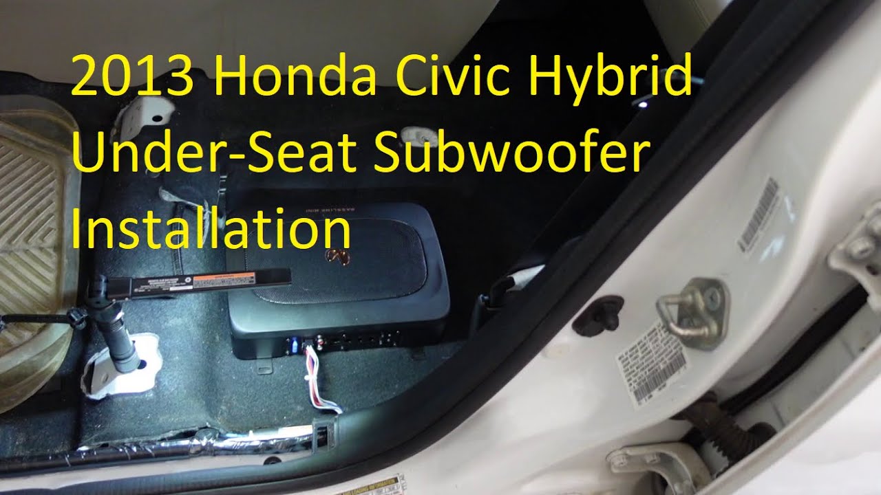 Установка сабвуфера под сиденье в Civic 2013 года