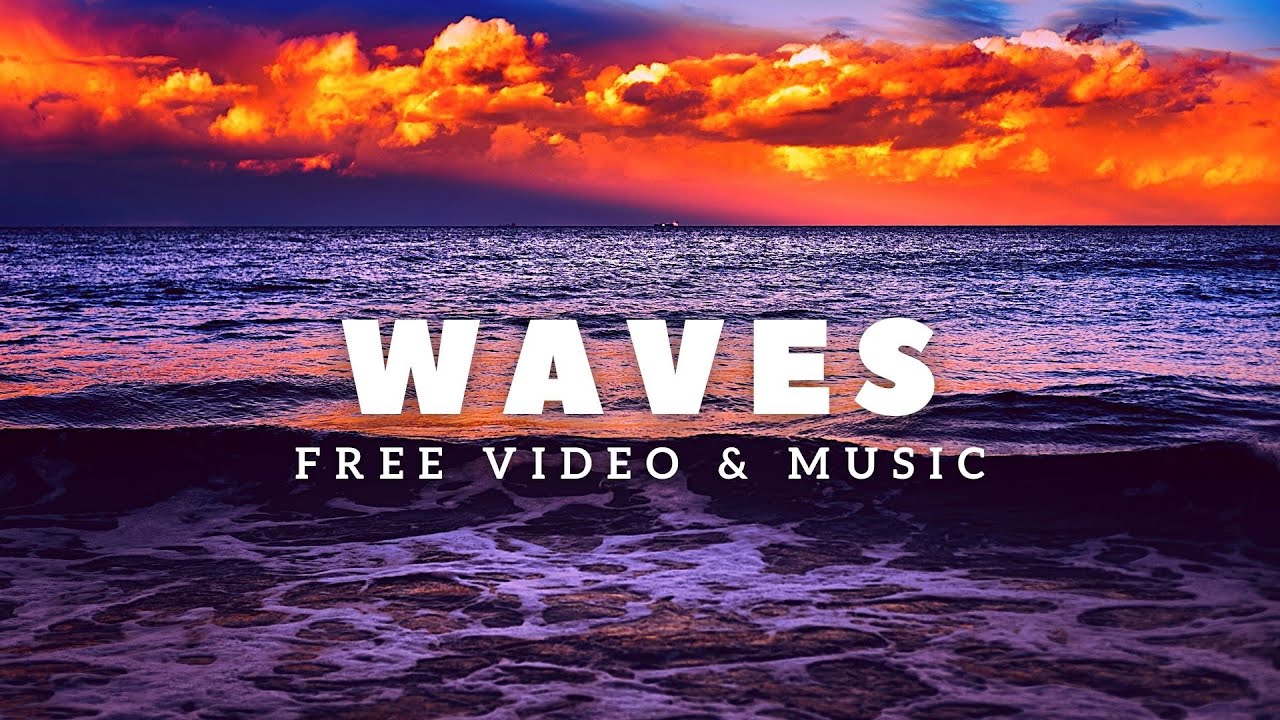 Ocean Waves 4K Stock Video Background | Free Stock Footage - No Copyright with Relaxing Music