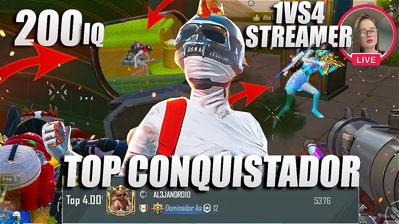 HUMILLANDO con TRUCO del CONQUISTADOR #1 del MUNDO de PUBG Mobile🔥ENFRENTO SQUAD de STREAMER en VIVO