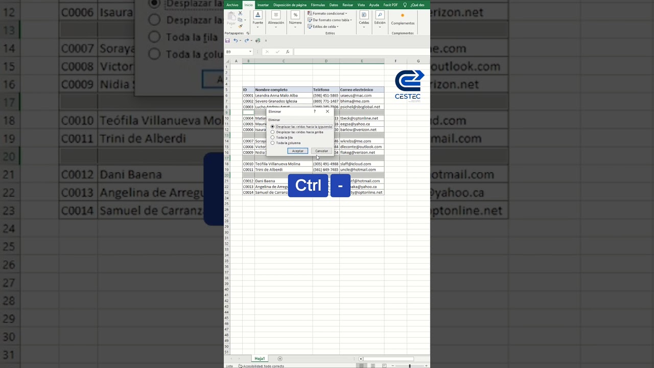 ELIMINA CELDAS VACÍAS EN EXCEL | TUTORIAL | CESTEC PERÚ 
