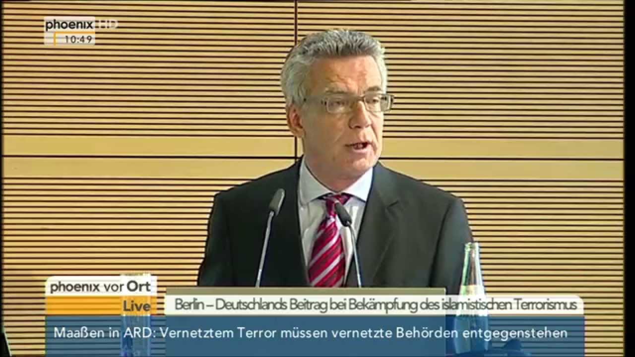 Terrorismus-Bek&auml;mpfung: Rede von Thomas de Maizi&egrave;re am 04.05.2015